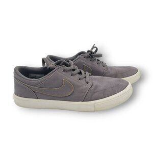 Nike SB Solarsoft Portmore II‎ Skate Sneakers Womens 9 Grey Canvas AH4616-003